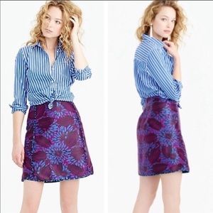 J Crew Sateen Midnight Floral Jacquard Mini